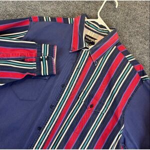 Vtg Wrangler Brushpopper Cowboy Size XL Rodeo Western stripe/ color block 90s